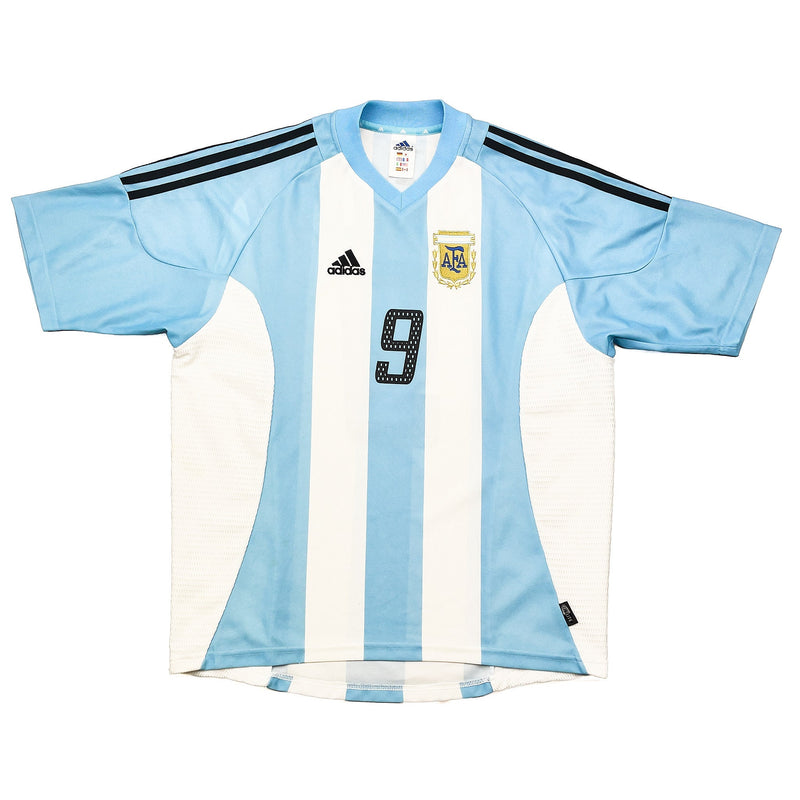 2002/04 Argentina Batistuta #9 Home Shirt (L) Adidas