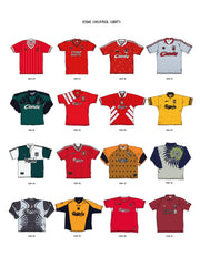 Iconic Liverpool Shirts A3 Print