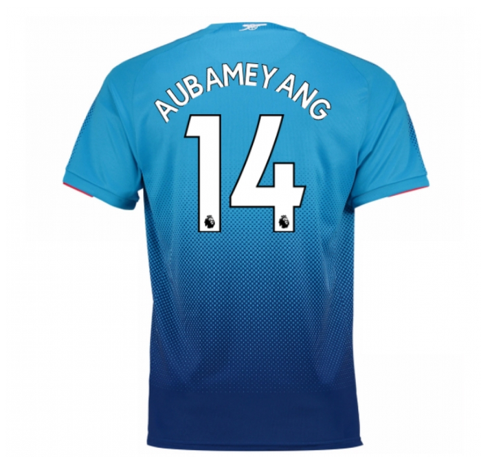 2017-2018 Arsenal Away Shirt (Aubameyang 14) - Kids