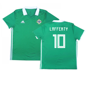 2017-2018 Northern Ireland Home Shirt ((Very Good) L) (Lafferty 10)_0