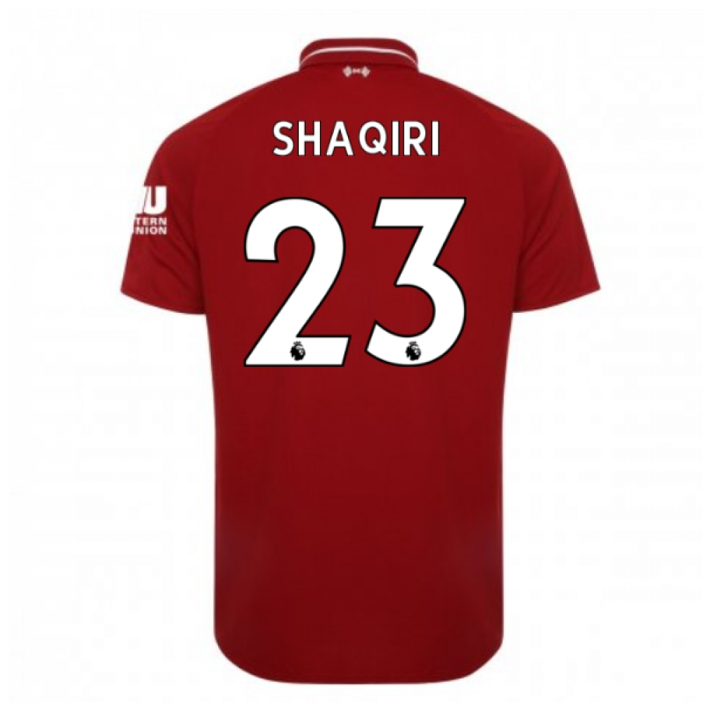 2018 2019 Liverpool Home Football Shirt Shaqiri 23 Classic Football Kit