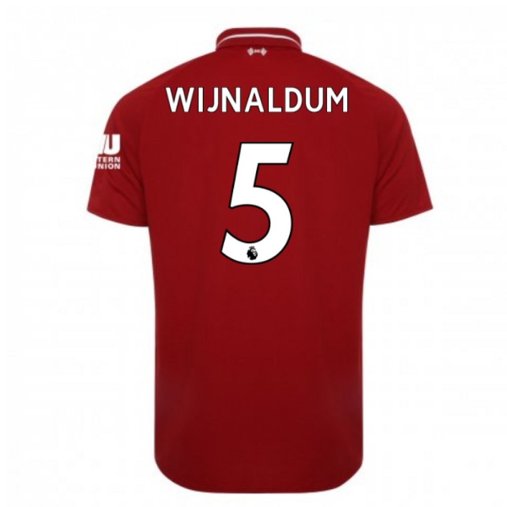 2018 2019 Liverpool Home Football Shirt Wijnaldum 5