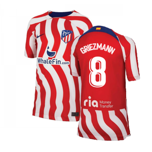 2022-2023 Atletico Madrid Home Shirt (Kids) (GRIEZMANN 8)_0