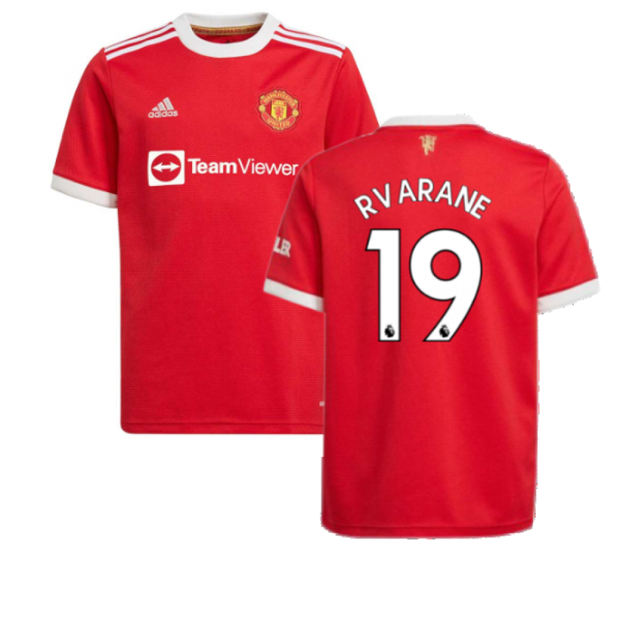 Man Utd 2021-2022 Home Shirt (Kids) (R VARANE 19)