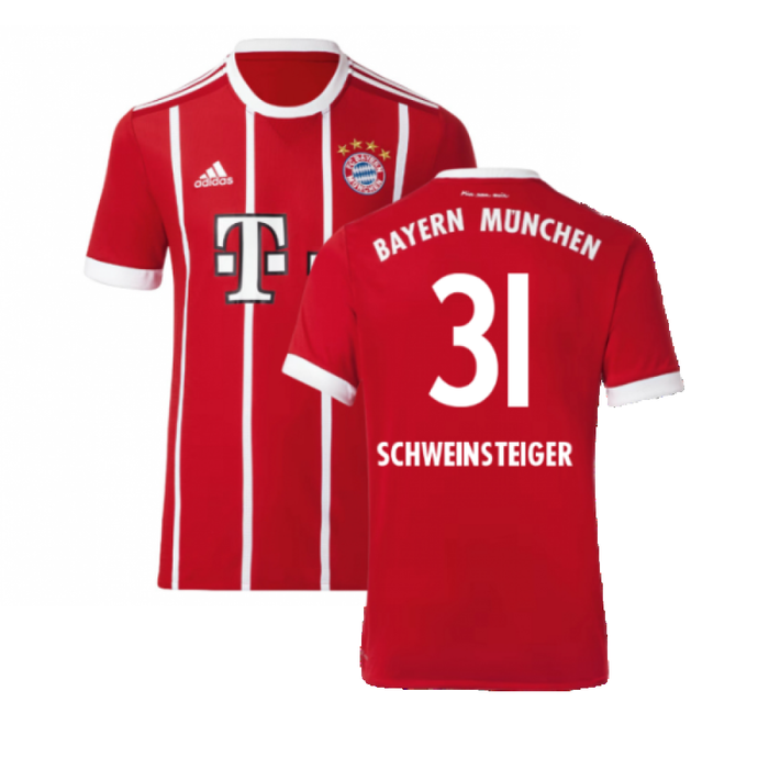 Bayern Munich 2017-18 Home Shirt ((Excellent) L) (Schweinsteiger 31)