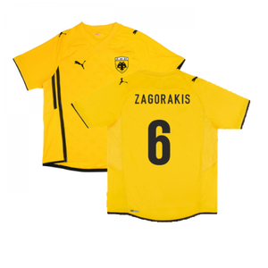 AEK Athens 2009-10 Home Shirt ((Excellent) XL) (Zagorakis 6)_0