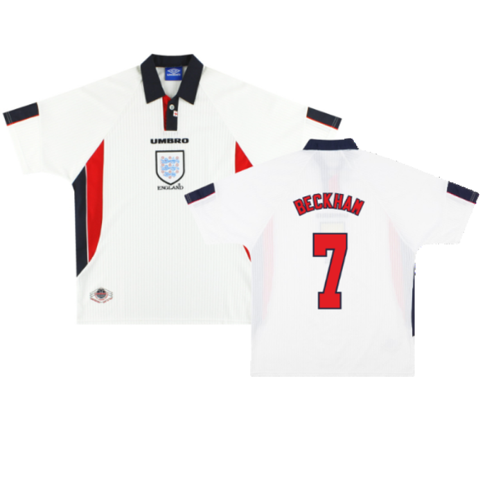 England 1997-99 Home Shirt (2XL) (Very Good) (BECKHAM 7)