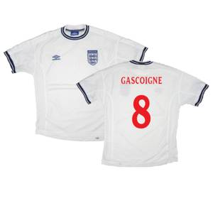 England 1999-01 Home Shirt (XL) (Very Good) (GASCOIGNE 8)_0