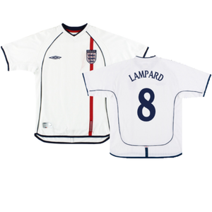 England 2001-03 Home Shirt (L) (Good) (LAMPARD 8)_0