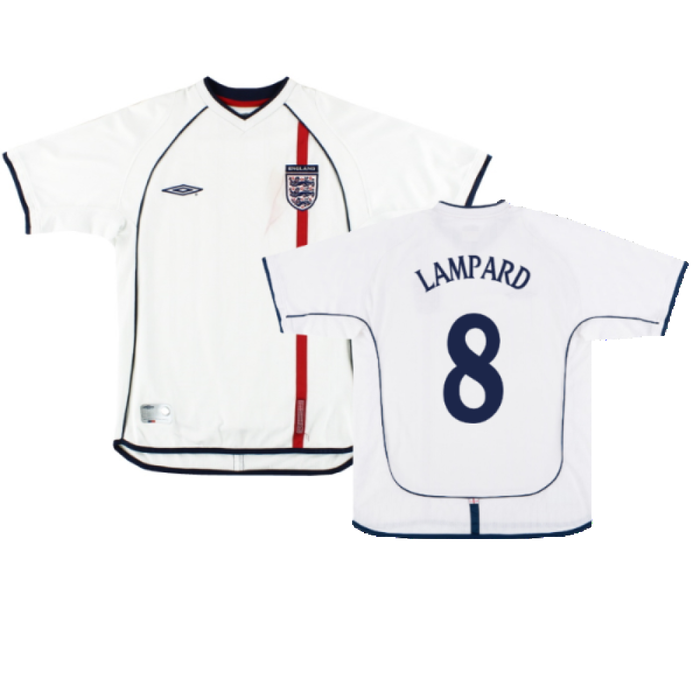 England 2001-03 Home Shirt (L) (Very Good) (LAMPARD 8)