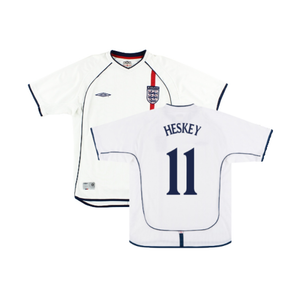 England 2001-03 Home Shirt (S) (Good) (Heskey 11)_0