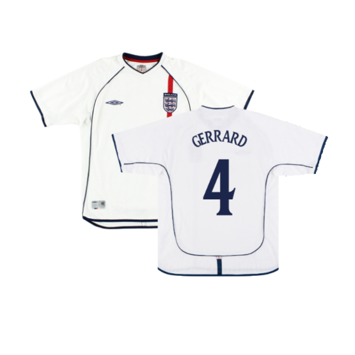 England 2001-03 Home Shirt (XL) (Fair) (GERRARD 4)