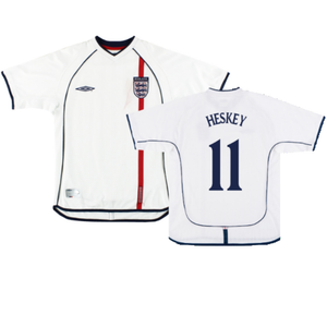 England 2001-03 Home Shirt (XL) (Very Good) (Heskey 11)_0