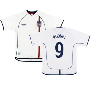 England 2001-03 Home Shirt (XXL) (Good) (ROONEY 9)_0