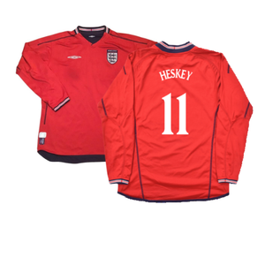 England 2002-04 Away Shirt LS (S) (Good) (Heskey 11)_0