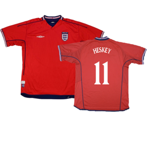 England 2002-04 Away Shirt (XXL) (Excellent) (Heskey 11)_0