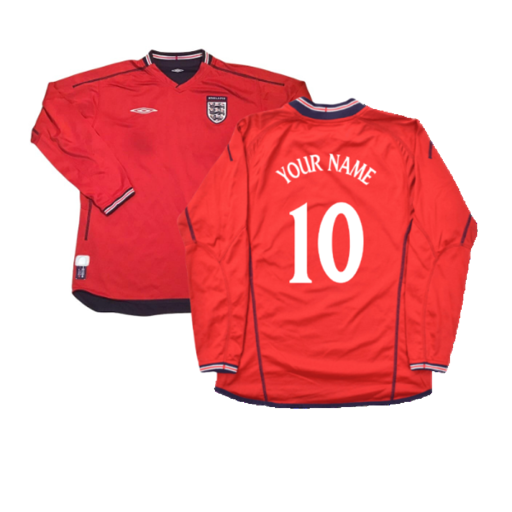 England Away Shirt Long Sleeve Long Sleeve England Football Shirt