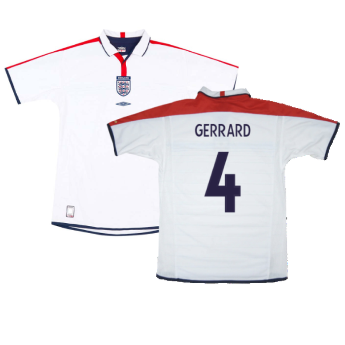 England 2003-05 Home Shirt (XL) (Excellent) (GERRARD 4)