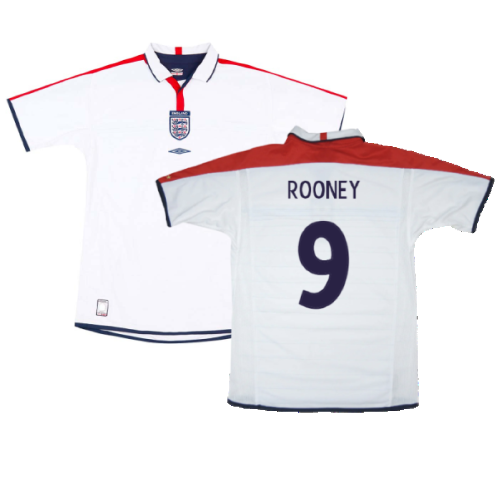 England 2003-05 Home Shirt (XL) (Excellent) (ROONEY 9)_0