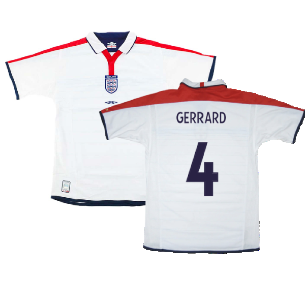 England 2003-05 Home Shirt (XXL) (Excellent) (GERRARD 4)_0