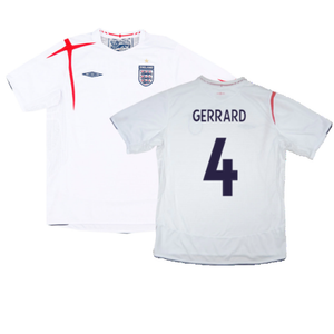 England 2005-07 Home Shirt (2XL) (Fair) (GERRARD 4)_0