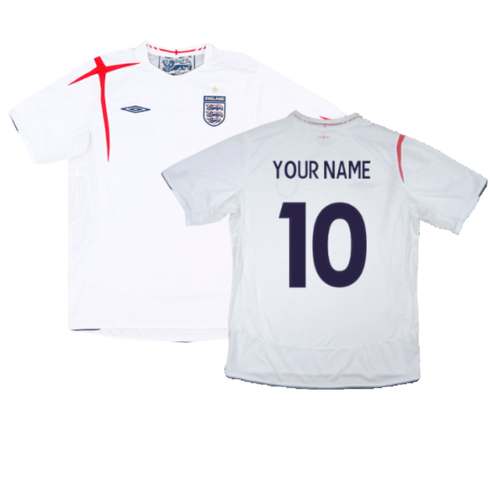 England 2005-07 Home Shirt (2XL) (Fair) (Your Name)