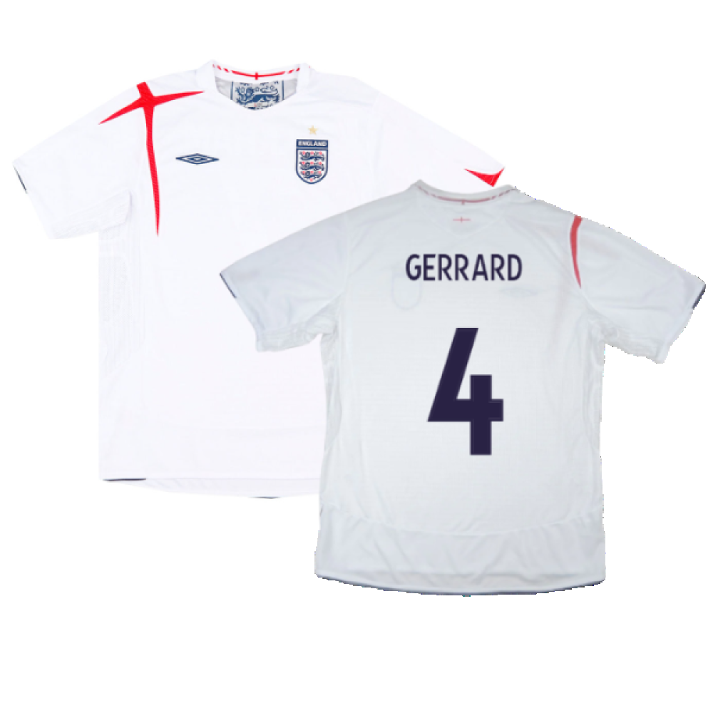 England 2005 07 Home Shirt XL Excellent GERRARD 4 Classic Football Kit