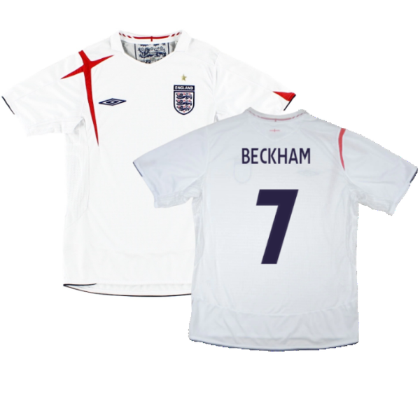 England 2005-2007 Home Shirt (M) (Excellent) (Excellent) (BECKHAM 