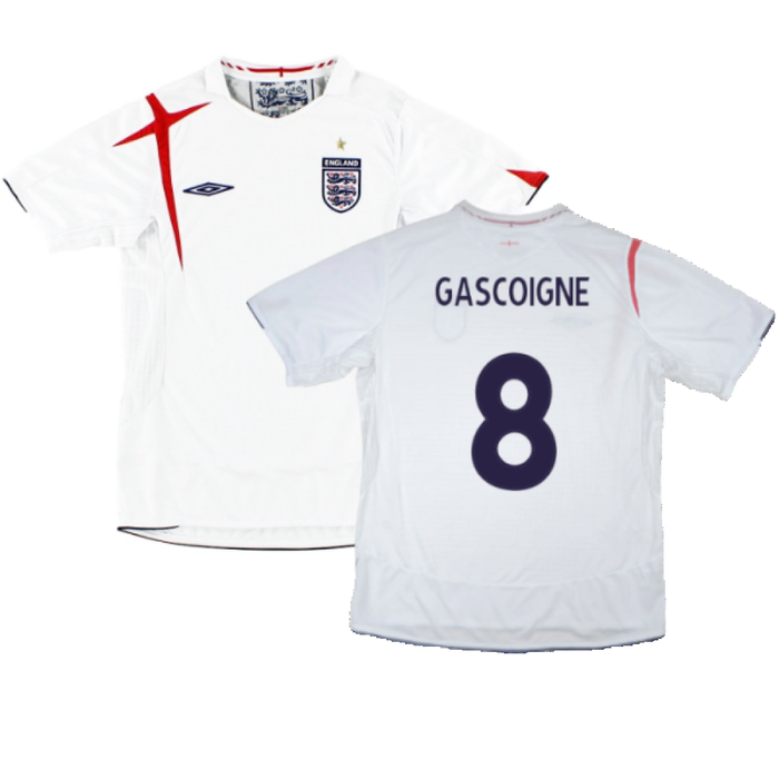 England 2005-2007 Home Shirt (M) (Excellent) (Excellent) (GASCOIGNE 8)