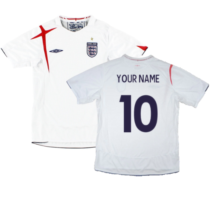 England 2005-2007 Home Shirt (M) (Excellent) (Excellent) (Your Name)