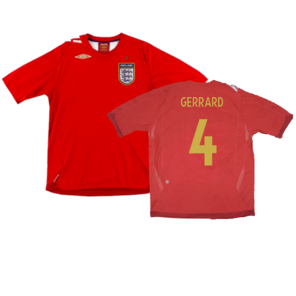 England 2006-08 Away Shirt (Very Good) (GERRARD 4)_0