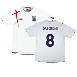 England 2006-08 Home Shirt (XL) (Good) (GASCOIGNE 8)_0