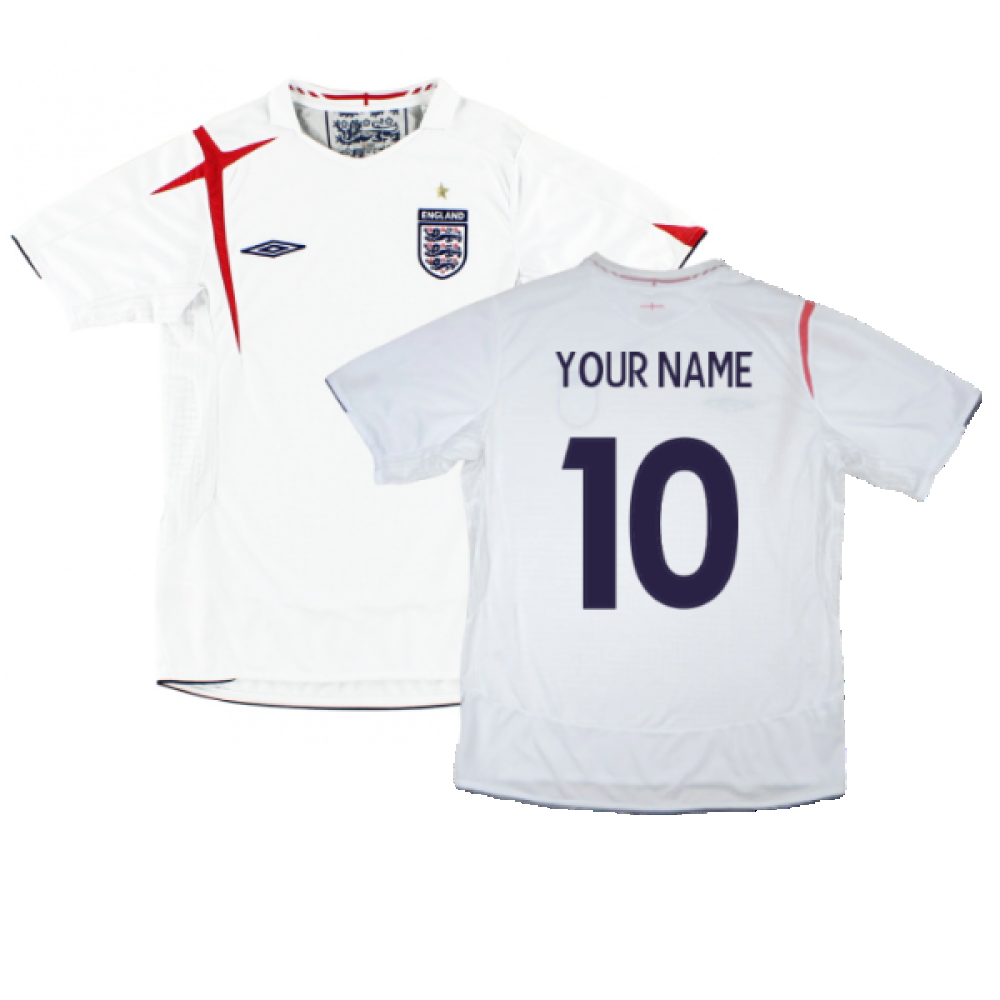 England 2006-08 Home Shirt (XL) (Good) (Your Name)_0