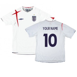 England 2006-08 Home Shirt (XL) (Good) (Your Name)_0