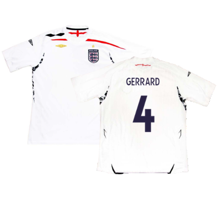 England 2007-09 Home Shirt (2XL) (Excellent) (GERRARD 4)