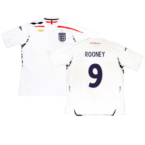 England 2007-09 Home Shirt (2XL) (Excellent) (ROONEY 9)_0