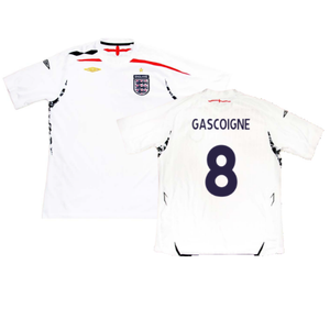 England 2007-09 Home Shirt (L) (Very Good) (GASCOIGNE 8)_0