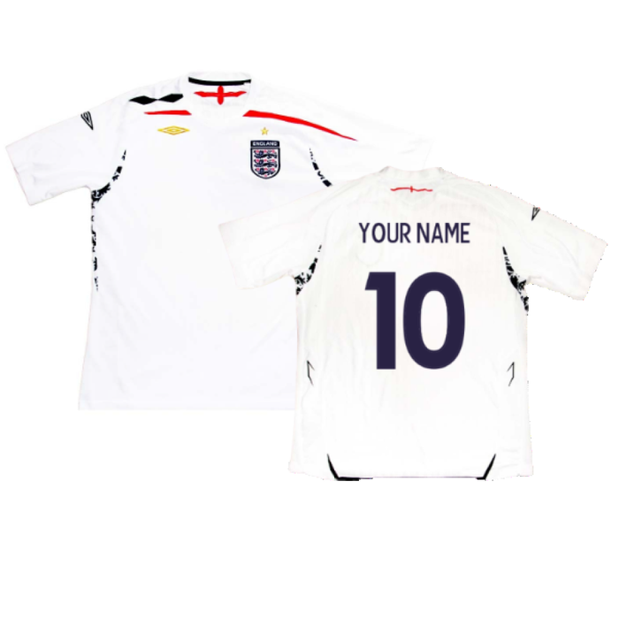 England 2007-09 Home Shirt (L) (Very Good) (Your Name)