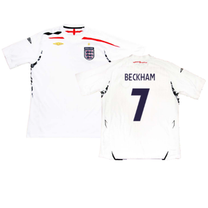 England 2007-09 Home Shirt (M) (Fair) (BECKHAM 7)_0