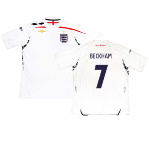 England 2007-09 Home Shirt (M) (Very Good) (BECKHAM 7)_0