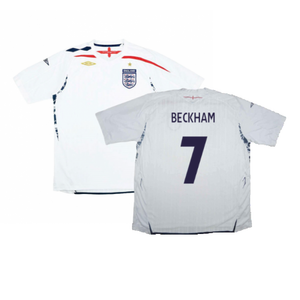 England 2007-09 Home Shirt (S) (Fair) (BECKHAM 7)_0