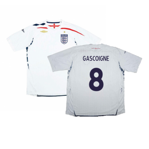 England 2007-09 Home Shirt (S) (Fair) (GASCOIGNE 8)_0