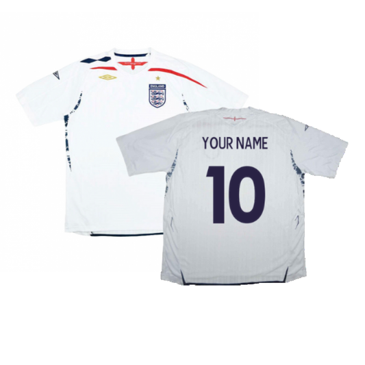 England 2007-09 Home Shirt (S) (Fair) (Your Name)_0