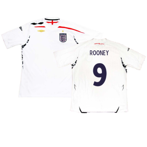 England 2007-09 Home Shirt (Very Good) (ROONEY 9)_0