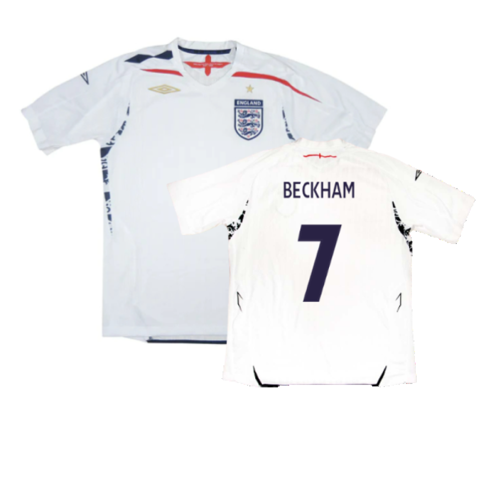 England 2007-09 Home Shirt (XL) (Fair) (BECKHAM 7)_0