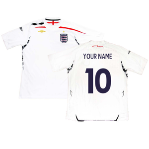 England 2007-09 Home Shirt (XL) (Good) (Your Name)_0