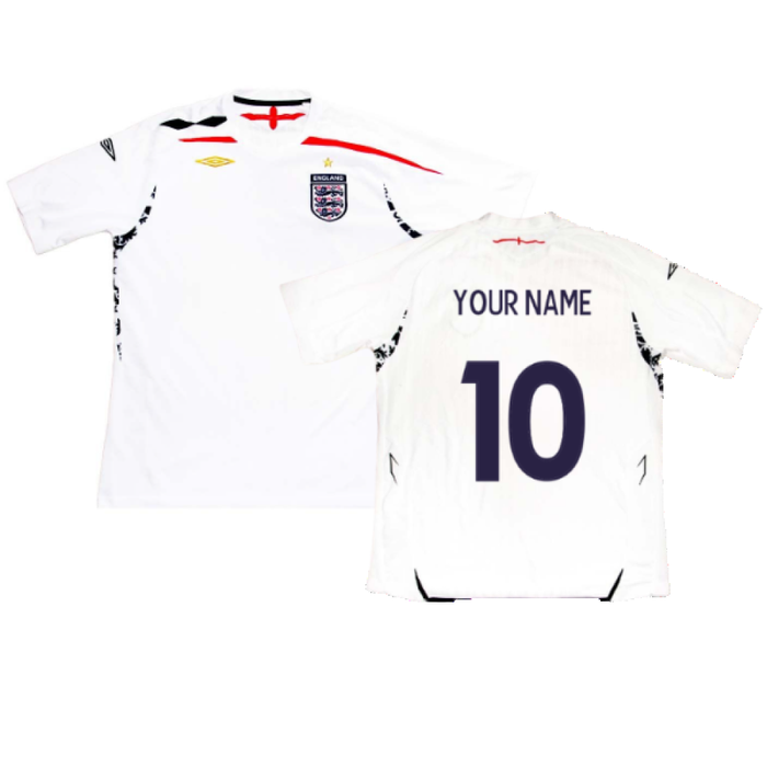 England 2007-2009 Home Shirt (L) (Very Good) (Your Name)