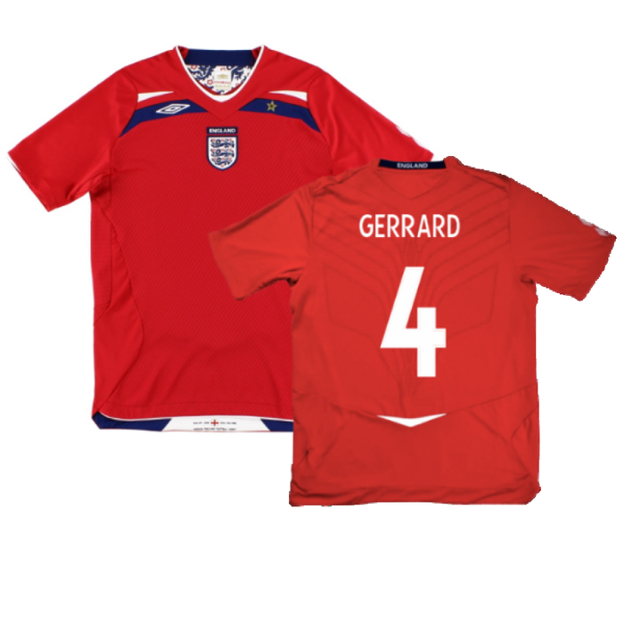 England 2008-10 Away Shirt (Excellent) (GERRARD 4)