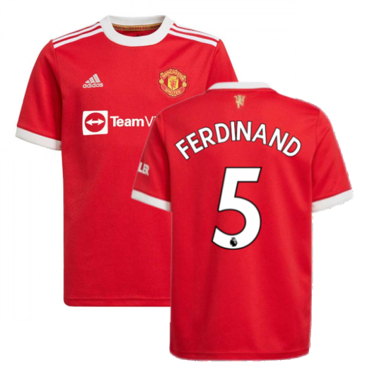 Man Utd 2021-2022 Home Shirt (Kids) (FERDINAND 5)_0