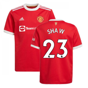 Man Utd 2021-2022 Home Shirt (Kids) (SHAW 23)_0